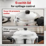 Prestige 2 Litre Stainless Steel Deluxe Alpha Svachh Outer Lid Pressure Cooker - Image 4