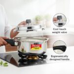 Prestige 2 Litre Stainless Steel Deluxe Alpha Svachh Outer Lid Pressure Cooker - Image 6