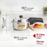 Prestige 2 Litre Stainless Steel Deluxe Alpha Svachh Outer Lid Pressure Cooker - Image 7