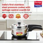 Prestige 2 Litre Stainless Steel Deluxe Alpha Svachh Outer Lid Pressure Cooker - Image 8